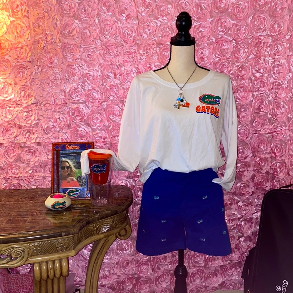 FLORIDA GATORS DOLMAN SLEEVE CROP TEE SHIRT